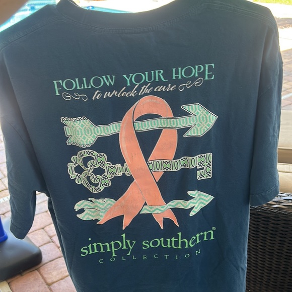 Simply Southern Breast Cancer Awarness T-shirt Follow Your Hope Pink sz XL GUC - Picture 11 of 13